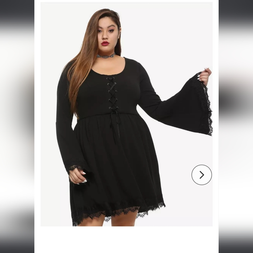 Hot topic plus size skull back dress